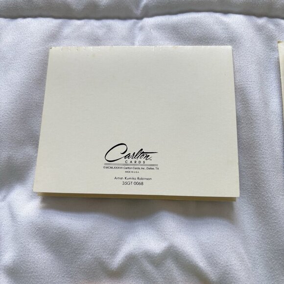 Vintage 80s 90s Flower Floral Lot Of 4 Unused MINI Cards Junk Journal Scrapbook - Picture 4 of 7